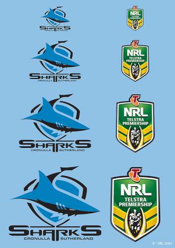 Sharks NRL Logo Icing Sheet - Click Image to Close